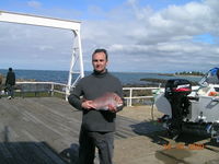 Comp 6 - October 18th - Paul Robinson with his 2nd place Snapper weighting 2960kg